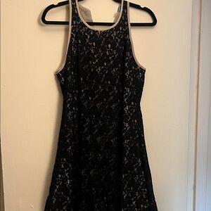 Black Lace Sleeveless Dress